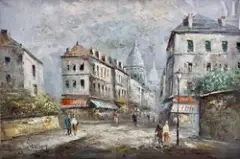 Paris - Montmartre - Le Sacré Coeur by Caroline C. Burnett, Huile sur toile, sold Nov 2025