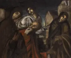 Scène biblique by Vladimir Polunin, Huile sur toile, sold Nov 2025