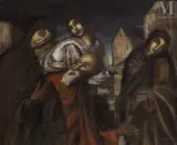 Scène biblique by Vladimir Polunin, Huile sur toile, sold Nov 2025