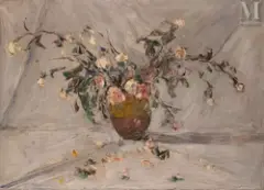 Nature morte by Vladimir de Terlikowski, Huile sur toile, sold Oct 2025