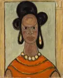 Portrait de Brésilienne by Jesekiel David Kirszenbaum, Huile sur toile, sold Oct 2025