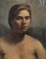 Portrait d'Henriette D'Erfurth by Leon Kelly, Huile sur toile d'origine, sold Oct 2025