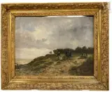 Les falaises, Villerville by Valère Lefebvre, 1878, Huile sur panneau, sold Oct 2025