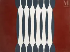 Composition by Dordevic Miodrag, Acrylique sur toile, sold Oct 2025