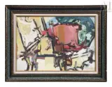 Composition by Alkis Pierrakos, Huile sur toile, sold Oct 2025