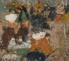 Composition by Ivan Puni, Huile sur toile marouflée sur panneau, sold Sep 2025