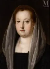 Portrait de femme voilée by Ottavio Leoni, Huile sur cuivre, sold Sep 2025
