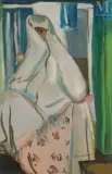 Portrait d'une femme orientale by Jean Launois, Gouache sur papier, sold Sep 2025