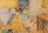 Femmes dans un intérieur by Jean Launois, Pastel, sold Sep 2025