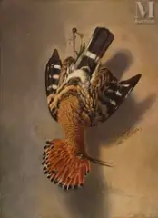 Nature morte à la huppe by Benjamin Raspail, Huile sur toile, sold Sep 2025