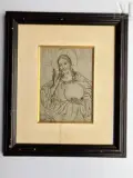 Christ Pantocrator by Francesco Maffei, Plume et encre brune sur tracé de crayon noir, sold Sep 2025