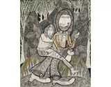 The Haashe at the Yosemite Valley California by Twin Seven Seven, Encre et feutre sur papier, sold Apr 2018