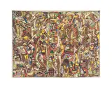 Cultural Festival by Emmanuel Ekefrey, 2001, Acrylique sur toile, sold Apr 2018
