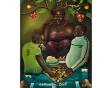 Gaillards zéro by Bodo, 2003, Huile sur toile, sold Apr 2018