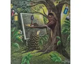 Emergence 1 by Amani Bodo, 2011, Acrylique et paillettes sur toile, sold Apr 2018