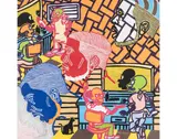 Docteur des cheveux by Boris Nzebo, Acrylique et posca sur toile, sold Apr 2018