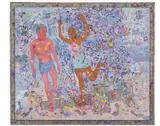 En Jeu by Slimen El Kamel, 2017, Acrylique sur toile et cadre de l'artiste, sold Apr 2018