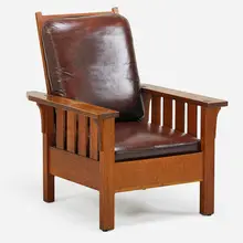 Morris Chair by Charles Stickley, sold Sep 2017