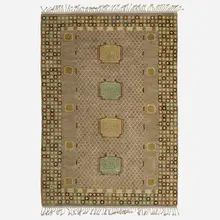 Krabban pile carpet by Barbro Nilsson, c. 1955, hand-knotted wool, sold May 2023