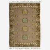 Krabban pile carpet by Barbro Nilsson, c. 1955, hand-knotted wool, sold May 2023
