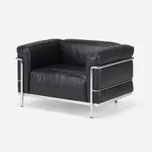 LC3 lounge chair by Pierre Jeanneret and Le Corbusier Charlotte Perriand, leather, chrome-plated steel, sold May 2023