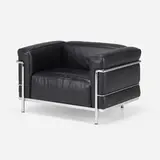 LC3 lounge chair by Pierre Jeanneret and Le Corbusier Charlotte Perriand, leather, chrome-plated steel, sold May 2023