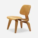 LCW by Charles and Ray Eames, molded birch plywood, rubber, sold May 2023