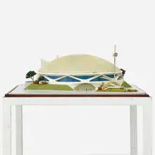 Scale model of Progressland for the World's Fair, New York by Richard Rush Studios, c. 1964, enameled steel, mixed media, Plexiglas, sold May 2023