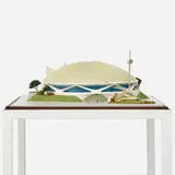 Scale model of Progressland for the World's Fair, New York by Richard Rush Studios, c. 1964, enameled steel, mixed media, Plexiglas, sold May 2023