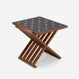 Occasional table, model 5425 by Edward Wormley, c. 1950, rosewood, laminate, marquetry inlay, sold May 2023