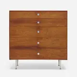 Thin Edge cabinet, model 5240 by George Nelson & Associates, 1955, rosewood, aluminum, sold May 2023