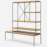 Planner Group room divider by Paul McCobb, 1952, maple, enameled steel, sold May 2023