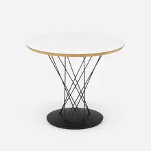 Occasional table, model 87 by Isamu Noguchi, laminate over plywood, enameled steel, sold May 2023