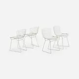 Child's chairs, set of four by Harry Bertoia, enameled steel, sold May 2023
