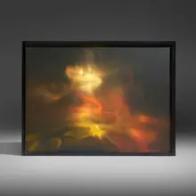 Lumia lamp by Earl Reiback, 1968, laminate, plastic, sold May 2023