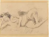 Femme Aux Pijante by Jules Pascin, Charcoal, offered Jun 2022
