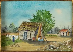 Farm Scene by Emmie McIntire, Watercolor, offered Jun 2022