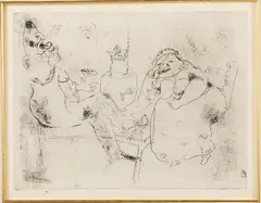Le The du Matin by Marc Chagall, Etching, offered Jun 2022