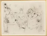 Le The du Matin by Marc Chagall, Etching, offered Jun 2022