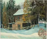 The Old Log House by Tom Homewood, Oil on Board, offered Jun 2022