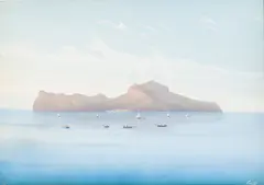 Italian Seascape by Giuseppe Corelli, Gouache on Paper, offered Oct 2021