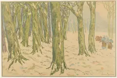 Untitled, Woman Carrying Brush by Henri Rivière, Lithograph, offered Oct 2021