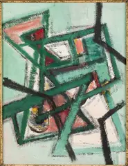 Abstract by Ben Wilson, c. 1971, Oil on Board, offered Oct 2021