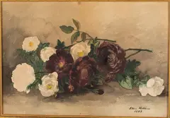 Flowers by Ellen Robbins, 1883, Watercolor on Paper, offered Oct 2021