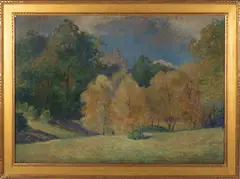 North Georgia Mountains by Hattie Saussy, Oil on Paper, offered Jun 2021