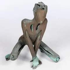 On the Beach by Robert Cook, 1959, Bronze, offered Jun 2021