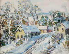 The Edge of Town by George Gardner Symons, Oil on Board, offered Jun 2021
