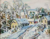 The Edge of Town by George Gardner Symons, Oil on Board, offered Jun 2021