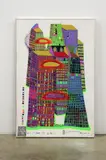Color by Friedensreich Hundertwasser, screenprint with metallic embossing. 8636/10000. Plexi, offered Feb 2019