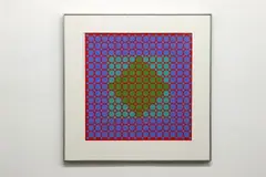 Untitled Op Art; From 6 Seritypen, a Portfolio of Six Works by Richard Anuszkiewicz, 1965, Serigraph in four colors, hand, offered Jul 2018